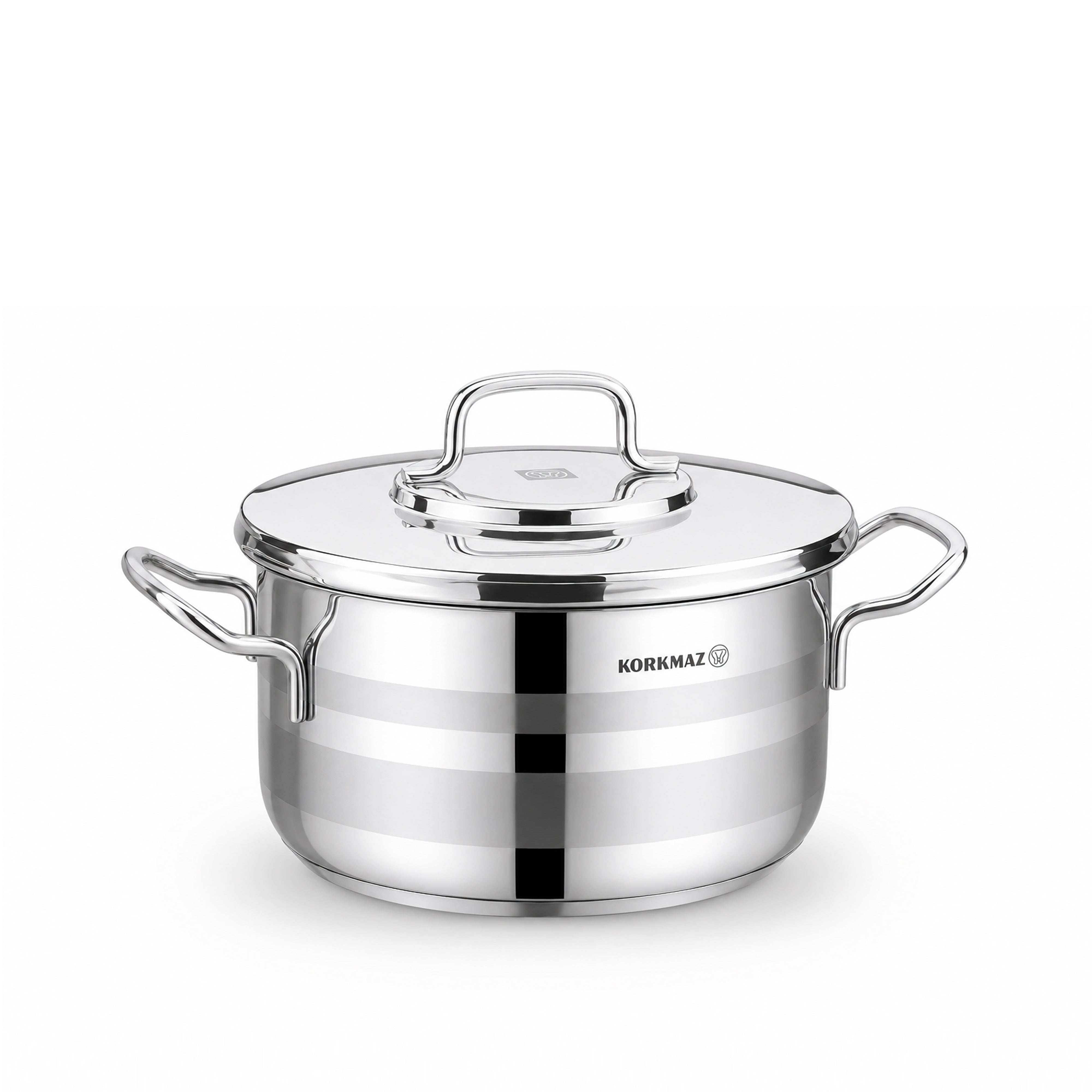 Korkmaz Astra 9 Pcs Stainless Steel Cookware Set | Stainless Steel Pots and Pans Set | Induction Compatible Tri-Ply Bottom Pots and Pans Set - KA2050
