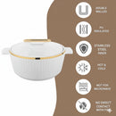 Asian Fancy Insulated Casserole Dlx 2500 Ml - White | AF2090W
