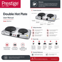 Prestige Ceramic Double Hotplate Stainless Steel Body With Dual Temperature Controls | 2500W  - PR81404