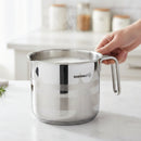 Korkmaz Alfa Grande 14 Pieces Stainless Steel Cookware Set | Stainless Steel Induction Compatible Tri-Ply Bottom Pots and Pans Set | Silver - KA1089