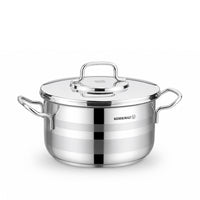 Korkmaz Astra 9 Pcs Stainless Steel Cookware Set | Stainless Steel Pots and Pans Set | Induction Compatible Tri-Ply Bottom Pots and Pans Set - KA2050
