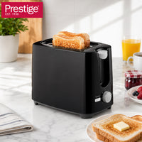 Prestige 2 Slice 700W Electric Toaster with 7 Browning Settings | Color - Black | PR81534