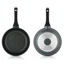 Prestige Essentials Granite 7 Piece Non-Stick Cast Aluminium Cookware Sets | Induction Compatible Pots and Pans Set | Black - PR80962