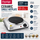 Prestige Ceramic Single Hotplate Stainless Steel Body With 185 Mm Heating Zone | 1500W - PR81402
