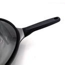 Prestige Essentials Cast Aluminum Wok with Glass Lid 28cm | Non stick Induction Compatible Cooking Pot | Black - PR81167