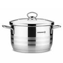 Korkmaz Astra 9 Pcs Stainless Steel Cookware Set | Induction Compatible Tri-Ply Bottom Pots and Pans Set | Silver -  KA2020