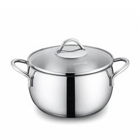 Korkmaz Tombik 9 Pieces Stainless Steel Cookware Set | Induction Compatible Tri-Ply Bottom Pots and Pans Set | Silver - KA1800