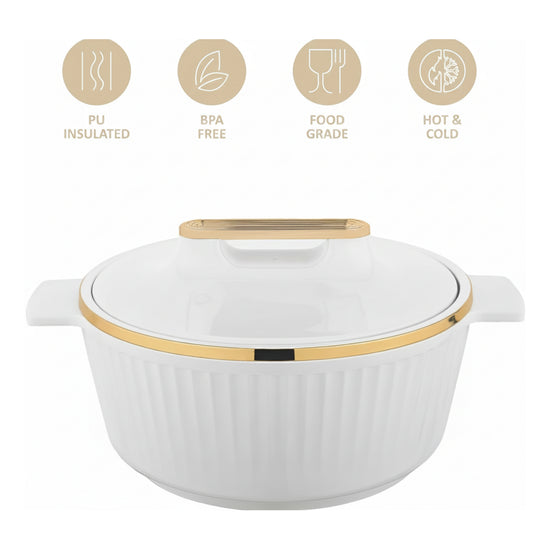 Asian Fancy Insulated Casserole Dlx 1500 Ml - White | AF2091W