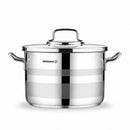 Korkmaz Astron 7 Pcs Cookware Set | Stainless Steel Pots and Pans Set | Inductions Compatible Tri-Ply Bottom Cooking Set | Silver - KA2054