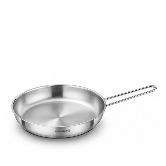 Korkmaz Alfa 9 Pieces Stainless Steel Cookware Set | Induction Compatible Tri-Ply Bottom Cookware Pots and Pans Set | Silver - KA1660