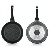 Prestige Essentials Granite 12 Piece Non-Stick Cast Aluminium Cookware sets | Induction Compatible Pots and Pans Set | Black - PR80965