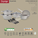 Prestige Essentials 12-Piece Grey Granite Cookware Set | Non-Stick Pots and Pans Set | Induction Compatible Cooking Set | PR80978