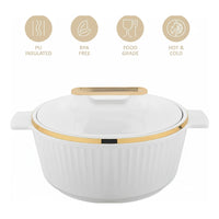 Asian Fancy Insulated Casserole Dlx 2500 Ml - White | AF2090W