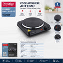 Prestige 1500W ceramic single hotplate PR81403 rust proof body with 185mm heating zone
