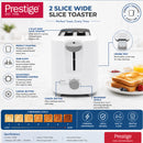 Prestige 2 Slice 700W Electric Toaster with 7 Browning Settings | Color - White | PR81533