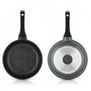 Prestige Essentials Granite 12 Piece Non-Stick Cast Aluminium Cookware sets | Induction Compatible Pots and Pans Set | Black - PR80965