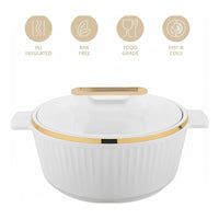 Asian Fancy Insulated Casserole Dlx Set3 (1500 + 2500 +3500 Ml) - White | AFSET1-2123W