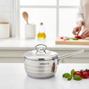 Korkmaz Astra Grande 14 Pieces Stainless Steel Cookware Set | Induction Compatible Tri-Ply Bottom Cookware Pots and Pans Set | KA1091