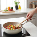 Korkmaz Granita 7 Pieces Non-Stick Cookware Set | Forged Aluminum Granite Coated Induction Base Cookware Pots and Pans Set | Beige - KA1272