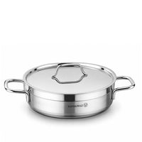 Korkmaz Alfa Plus 11 Pieces Stainless Steel Cookware Set | Induction Compatible Tri-Ply Bottom Pots and Pans Set | Silver - KA1610