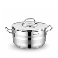 Korkmaz Astron Stainless Steel Cookware Set 11 Pcs | Tri-ply Bottom Cooking Pots & Pans Set | KA2052