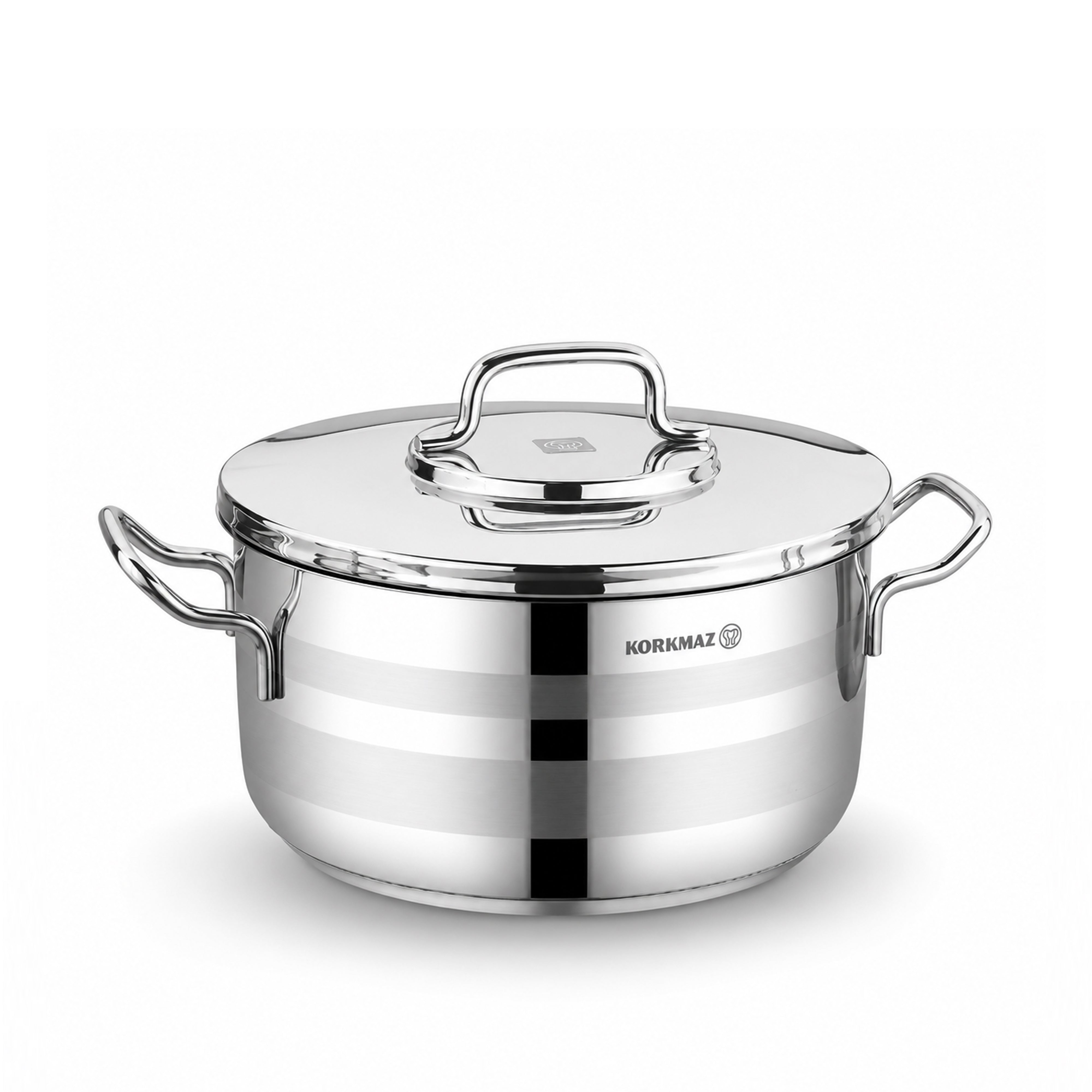 Korkmaz Astron Stainless Steel Cookware Set 11 Pcs | Tri-ply Bottom Cooking Pots & Pans Set | KA2052