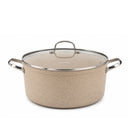 Korkmaz Granita 7 Pieces Non-Stick Cookware Set | Forged Aluminum Granite Coated Induction Base Cookware Pots and Pans Set | Beige - KA1272
