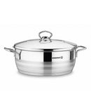 Korkmaz Astra 9 Pcs Stainless Steel Cookware Set | Induction Compatible Tri-Ply Bottom Pots and Pans Set | Silver -  KA2020
