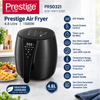 Prestige Air Fryer 4.8 Ltr 1500W | LED Touch Display | PR50321