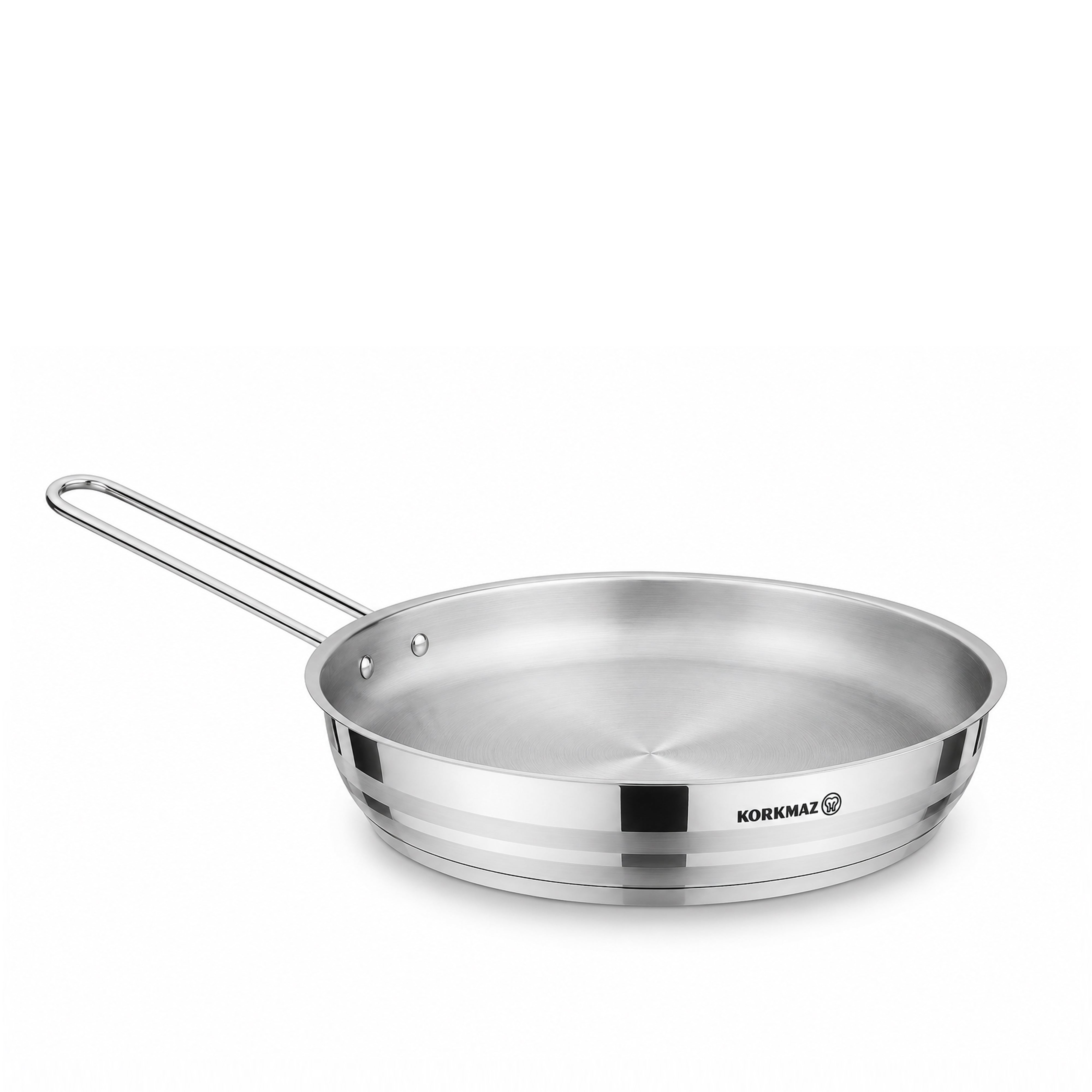 Korkmaz Astra 11 Pcs Stainless Steel Cookware Set | Turkish Induction Compatible Tri-Ply Bottom Pots and Pans Set | Silver KA1090
