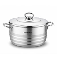 Korkmaz Astra Grande 14 Pieces Stainless Steel Cookware Set | Induction Compatible Tri-Ply Bottom Cookware Pots and Pans Set | KA1091
