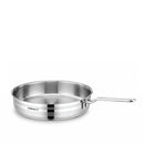 Korkmaz Astron 8 Pcs Cookware Set | Stainless Steel Pots and Pans Set | Inductions Compatible Tri-Ply Bottom Cooking Set | Silver - KA2055