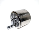 Prestige Herb Grinder 4 Layers Grinder | Hand Crank Spice/Coffee Mill with Magnetic Lid (Silver) | PR50633