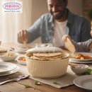 Asian Fancy Insulated Casserole Dlx Set3 (1500 + 2500 +3500 Ml) - White | AFSET1-2123W