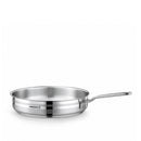 Korkmaz Astron 12 Pcs Cookware Set | Stainless Steel Pots and Pans Set | Inductions Compatible Tri-Ply Bottom Cooking Set | Silver - KA2056