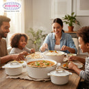 Asian Fancy Insulated Casserole  Dlx Set3 (2500 + 3500 +5000 Ml) - Beige | AFSET2-2186B