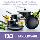 Farberware Cookstart Pots and Pans Set 20-Piece | Nonstick Cookware Set - Gray