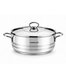 Korkmaz Astra 9 Pcs Stainless Steel Cookware Set | Induction Compatible Tri-Ply Bottom Pots and Pans Set | Silver - KA1900