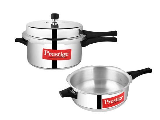 Prestige Popular 5.5 Ltr Aluminium Combi Pressure Cooker | MPP10100