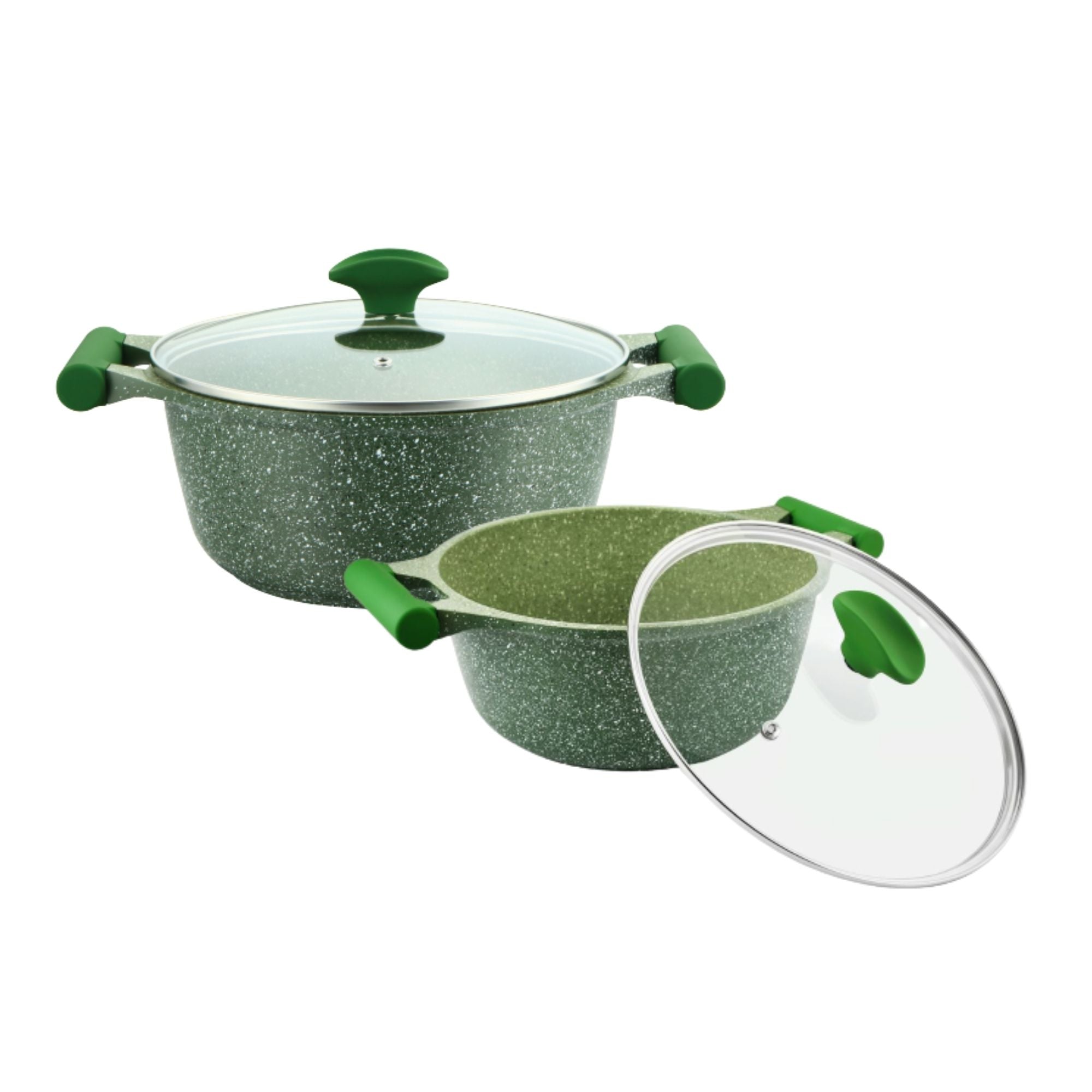 Prestige Essentials 9pcs Pots and Pans Set | Nonstick Cookware Sets | Granite Pots Set | Kitchen Induction Pots and Pans Cooking Sets | Pan Sets for Cooking | Green - PR80990