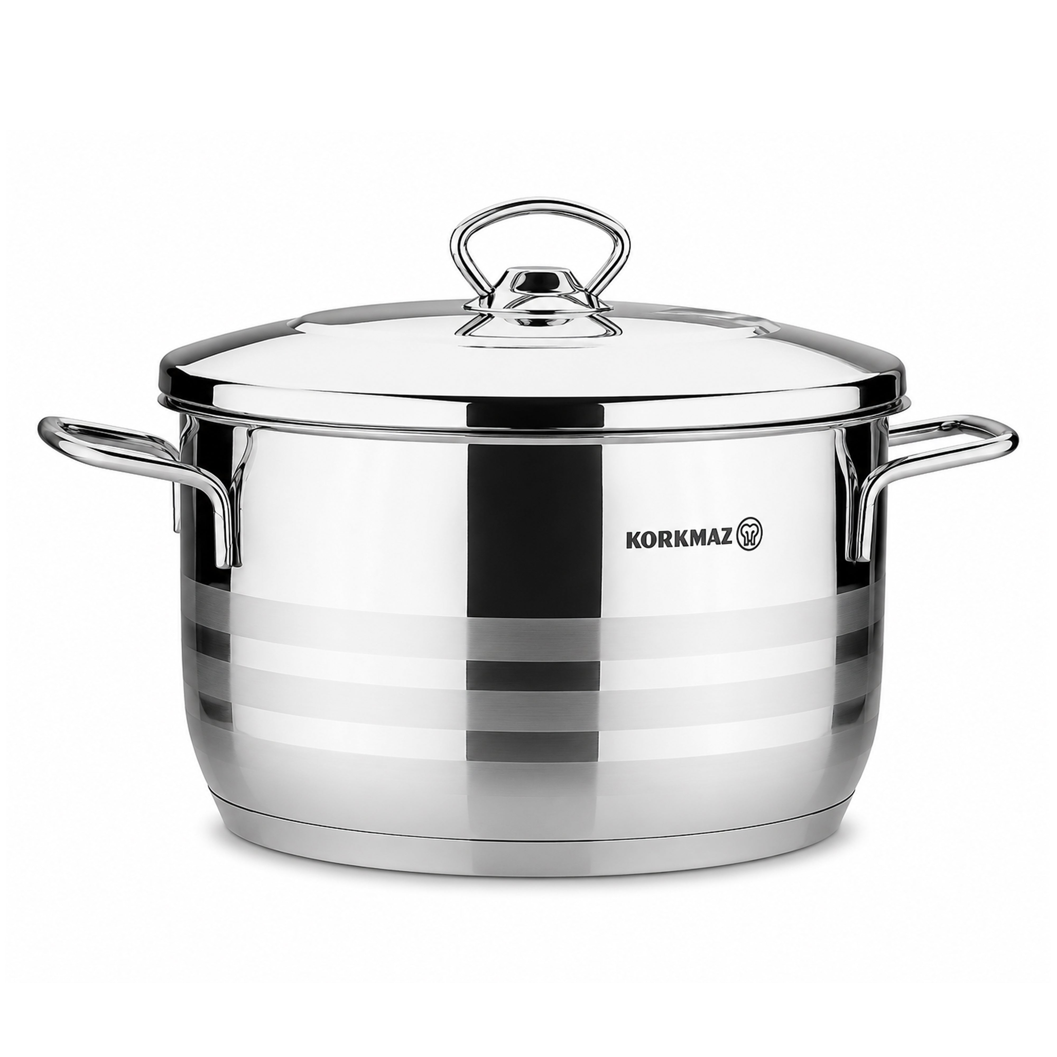 Korkmaz Astra Grande 14 Pieces Stainless Steel Cookware Set | Induction Compatible Tri-Ply Bottom Cookware Pots and Pans Set | KA1091