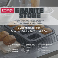 Prestige Granite 6 Cup Mini Loaf Pam | PR48776