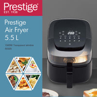 Prestige 5.5 Litre Digital Touchscreen Air Fryer with Double Visual Window (1500W) | PR50320