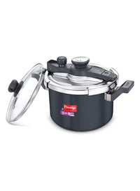 Prestige Svachh Clip-on 5 Litre Hard Anodised Pressure Cooker, Black | MPCHA20242