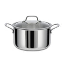 Prestige Infinity Tri Ply Stainless Steel 32cm Casserole With Glass Lid | Induction + all hob suitable | PR81196