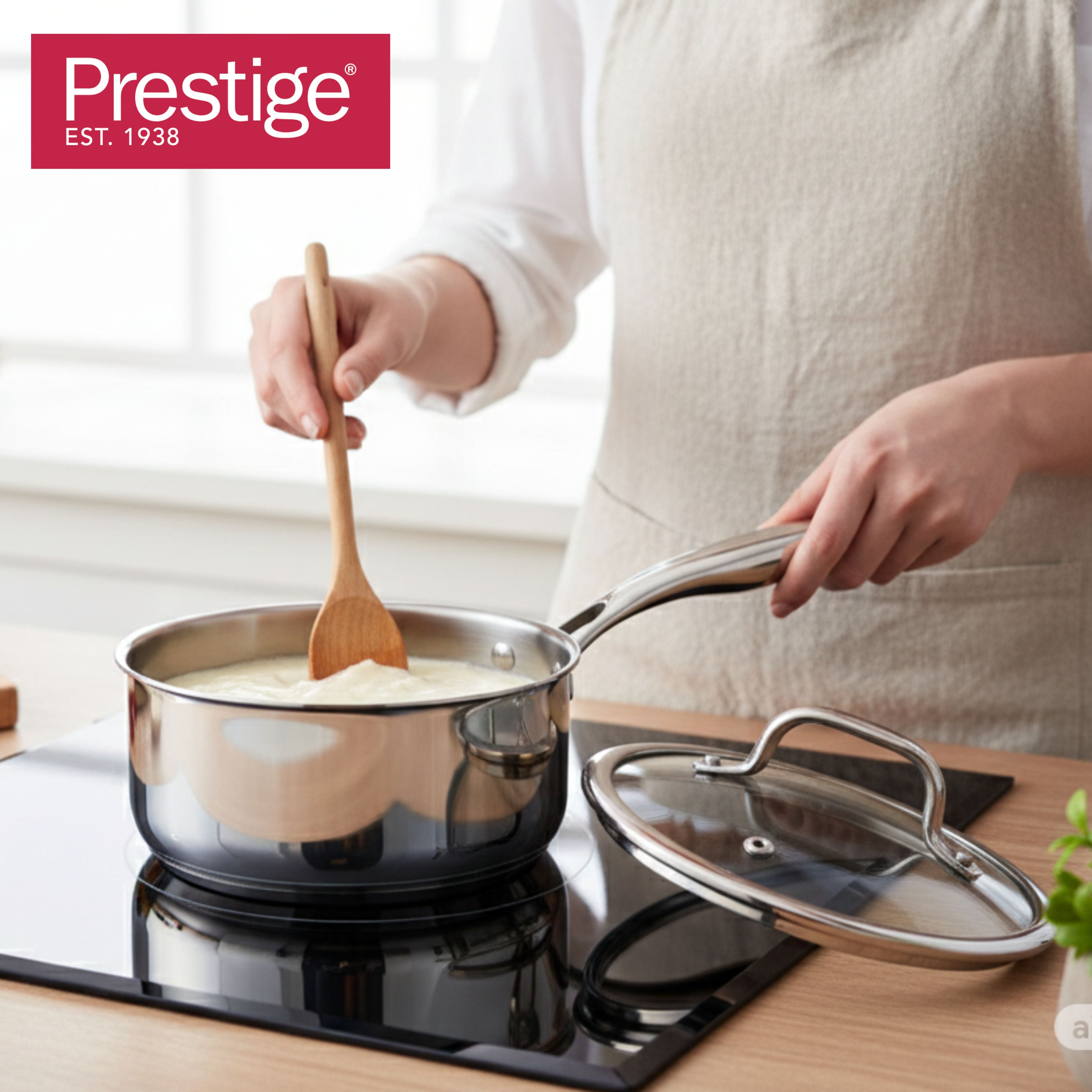 Prestige Infinity Tri Ply Stainless Steel 18cm Saucepan With Lid | Induction + all hob suitable | PR81187
