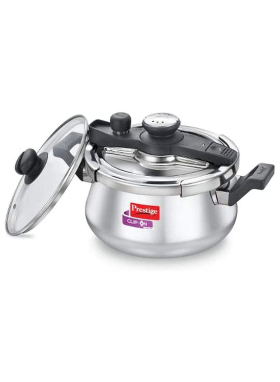 Prestige Svachh Clip-on 5 Litre Stainless Steel Pressure Cooker Handi | MPCH20233
