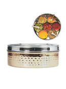 Winsor Spice Box with Hammered and Gold Finish 11 Pcs Set | WR80833