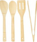Prestige Bamboo Kitchen Tool Set – 5 Pieces, Brown | Eco-Friendly Cooking Utensils for Non-Stick Cookware | PR42601