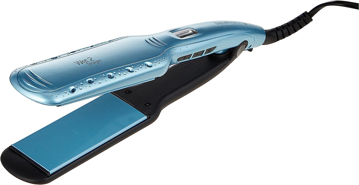 Remington Wet2Straight Wide Plate Hair Straightener | Straighten Damp Hair Safely with Steam Hydration & 110mm Plates – S7350
